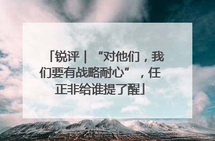 锐评｜“对他们，我们要有战略耐心”，任正非给谁提了醒